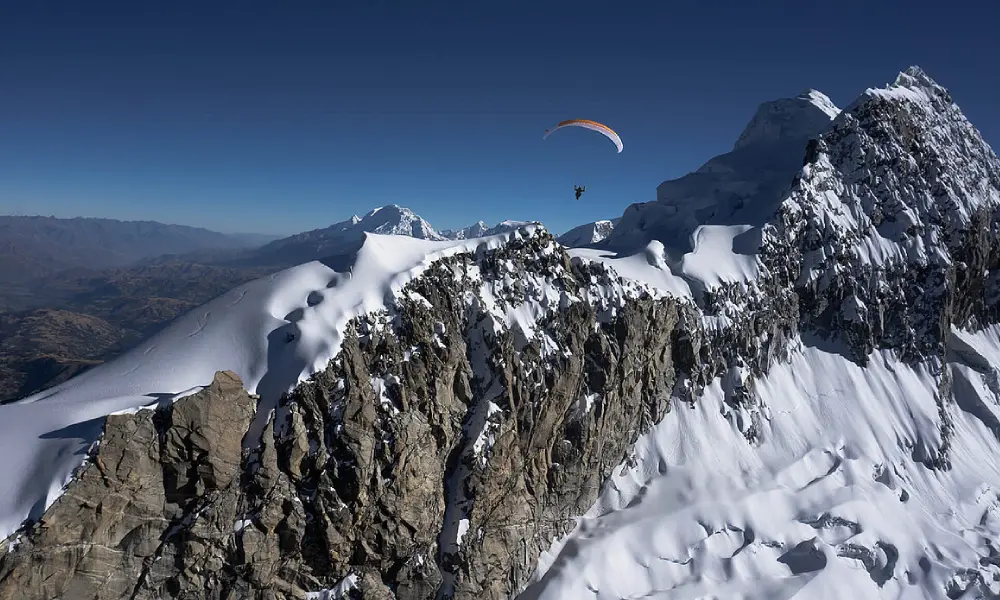 Paragliding over the Cordillera Blanca